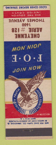 Matchbook Cover - Eagles Club Cheyenne WY
