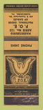 Matchbook Cover - Eagles Club Harrisburg PA WEAR