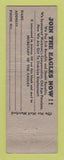 Matchbook Cover - Eagles Club Coshocton OH