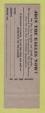 Matchbook Cover - Eagles Club New Lexington OH