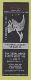 Matchbook Cover - Eagles Club Morristown NJ