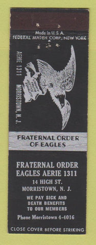 Matchbook Cover - Eagles Club Morristown NJ