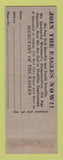 Matchbook Cover - Eagles Club Kansas City KS