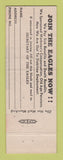 Matchbook Cover - Eagles Club Mount Vernon OH