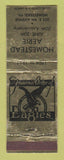 Matchbook Cover - Eagles Club Homestead PA WEAR 1954