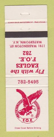Matchbook Cover - Eagles Club Watertown NY