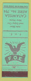 Matchbook Cover - Eagles Club Catawissa PA