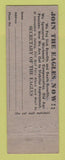 Matchbook Cover - Eagles Club Frederick MD