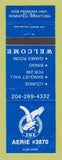 Matchbook Cover - Eagles Club Winnipeg MB