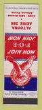 Matchbook Cover - Eagles Club Altoona PA