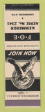 Matchbook Cover - Eagles Club Kemmerer WY