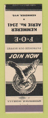 Matchbook Cover - Eagles Club Kemmerer WY