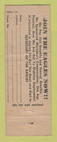 Matchbook Cover - Eagles Club Dickinson ND WEAR