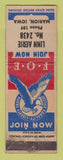 Matchbook Cover - Eagles Club Marion IA WORN