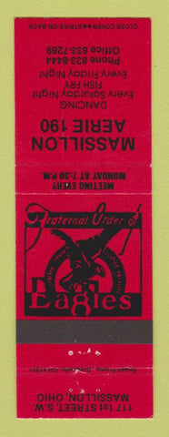 Matchbook Cover - Eagles Club Massillion OH