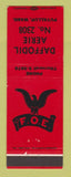 Matchbook Cover - Eagles Club Puyallup WA