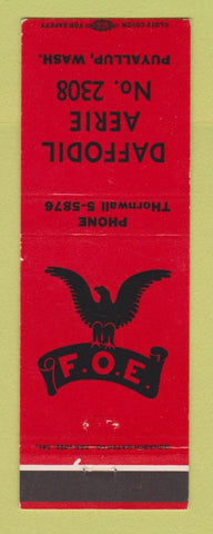 Matchbook Cover - Eagles Club Puyallup WA
