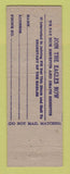 Matchbook Cover - Eagles Club Washington PA