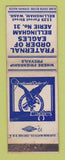 Matchbook Cover - Eagles Club Bellingham WA WEAR