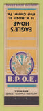 Matchbook Cover - Eagles Club West Chester PA