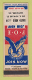 Matchbook Cover - Eagles Club Baltimore MD WEAR