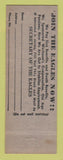 Matchbook Cover - Eagles Club Baltimore MD WEAR