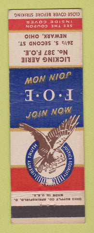 Matchbook Cover - Eagles Club Newark OH