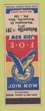 Matchbook Cover - Eagles Club Nelsonville OH