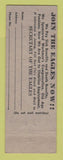 Matchbook Cover - Eagles Club Nelsonville OH