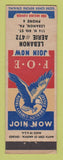 Matchbook Cover - Eagles Club Lebanon PA