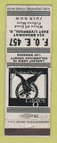 Matchbook Cover - Eagles Club East Liverpool OH