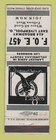 Matchbook Cover - Eagles Club East Liverpool OH
