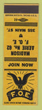 Matchbook Cover - Eagles Club Madison WI? SAMPLE