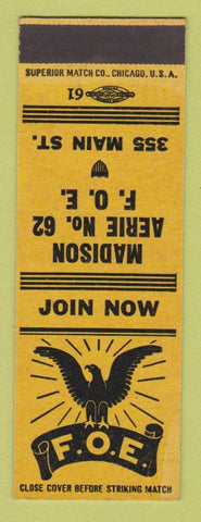 Matchbook Cover - Eagles Club Madison WI? SAMPLE