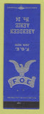Matchbook Cover - Eagles Club Aberdeen WA
