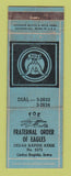 Matchbook Cover - Eagles Club Cedar Rapids IA WEAR
