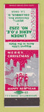Matchbook Cover - Eagles Club Columbus OH Christmas