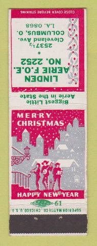 Matchbook Cover - Eagles Club Columbus OH Christmas