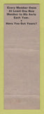 Matchbook Cover - Eagles Club Columbus OH Christmas