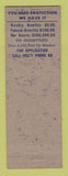 Matchbook Cover - Eagles Club Lebanon PA