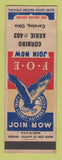Matchbook Cover - Eagles Club Corning OH