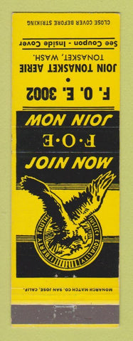 Matchbook Cover - Eagles Club Tonasket WA