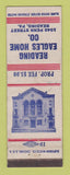 Matchbook Cover - Eagles Club Reading PA