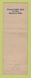 Matchbook Cover - Eagles Club Chevoit OH WORN