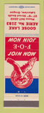 Matchbook Cover - Eagles Club Lakeview OR