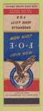 Matchbook Cover - Eagles Club Greenville