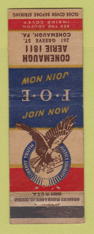 Matchbook Cover - Eagles Club Conemaugh PA WEAR