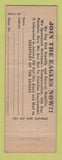 Matchbook Cover - Eagles Club Conemaugh PA WEAR
