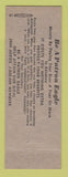 Matchbook Cover - Eagles Club Bentleyville PA