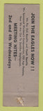 Matchbook Cover - Eagles Club Cedar Rapids IA